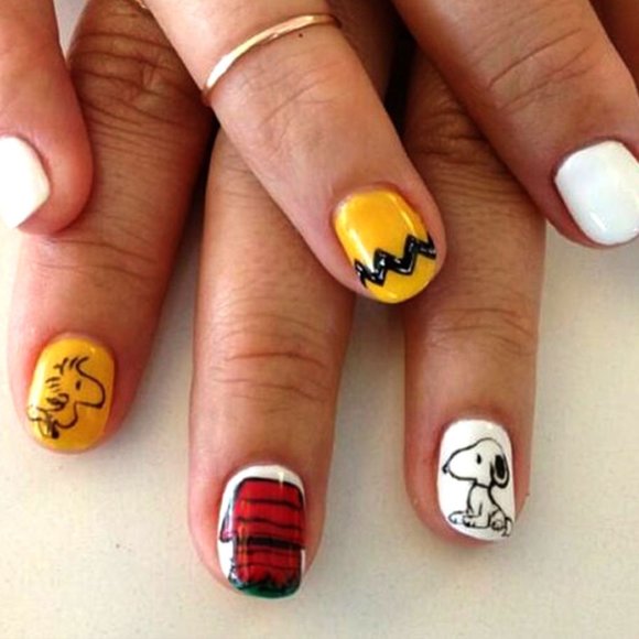 PEANUTS (I Heart Snoopy) Fingernail Stickers Manicure Decals - Picture 5 of 7
